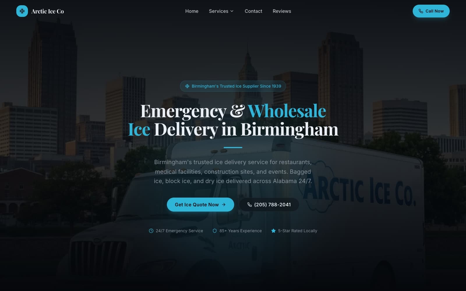 Arctic Ice Co website screenshot