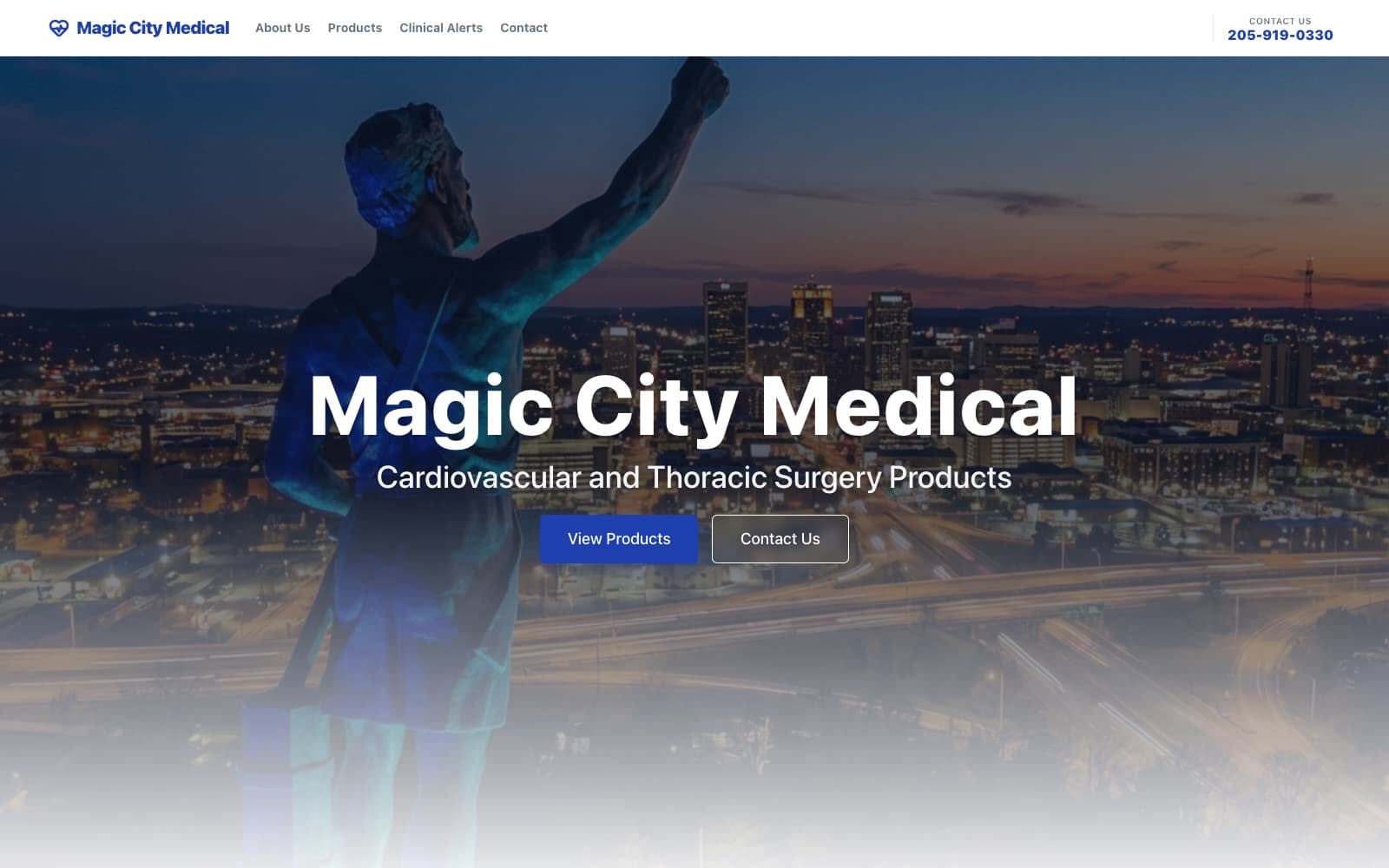 Magic City Medical website screenshot